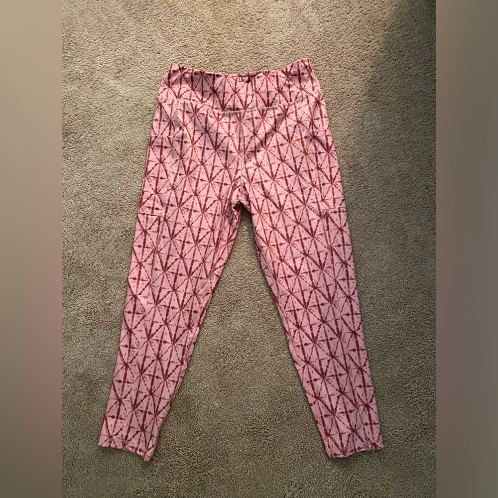 High rise pink activewear leggings size large